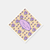 Serviette En Papier Serviette à fleurs chic Shabby Jaune (Coin)