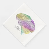 Serviette En Papier Serviette cerveau texte psycho (Coin)