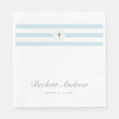 Serviette En Papier Serviette classique de baptême de croix (Devant)