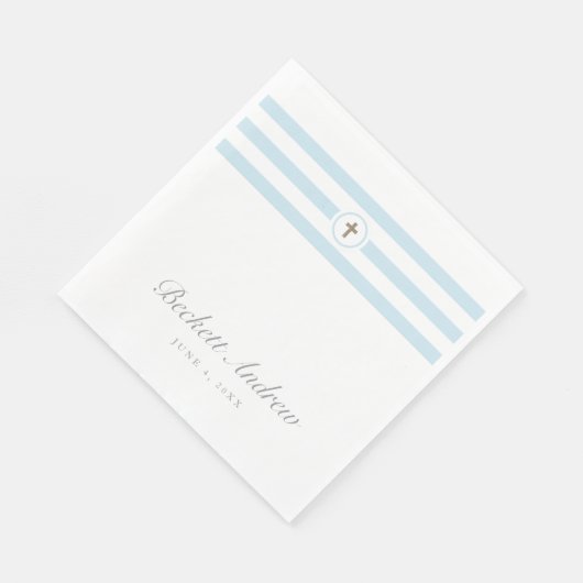 Serviette En Papier Serviette classique de baptême de croix (Coin)