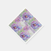 Serviette En Papier Serviette d'aquarelle pourpre Shabby Pansy (Coin)