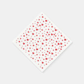 Serviette En Papier Serviette de cocktail à cœurs rouges (Coin)