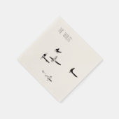 Serviette En Papier Serviette de cocktail de mariage Surfing sur la pl (Coin)