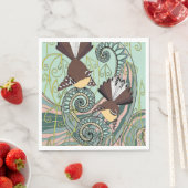 Serviette En Papier Serviette de conception d'oiseaux (En situation)