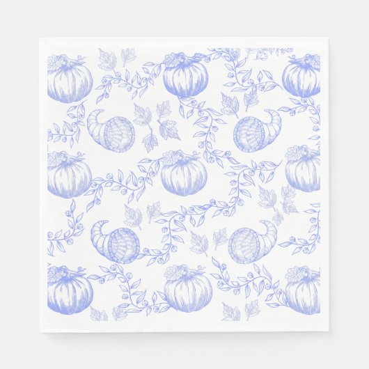 Serviette En Papier Serviette de déjeuner en toile Blue Pumpkin (Devant)
