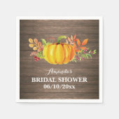 Serviette En Papier Serviette de douche de mariage citrouille automne  (Devant)