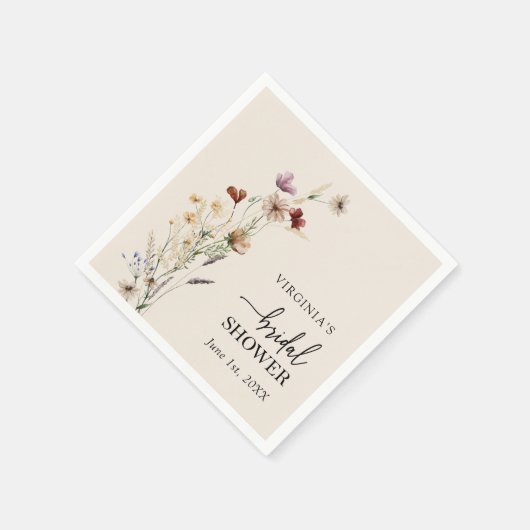 Serviette En Papier Serviette de douche de mariage florale (Coin)