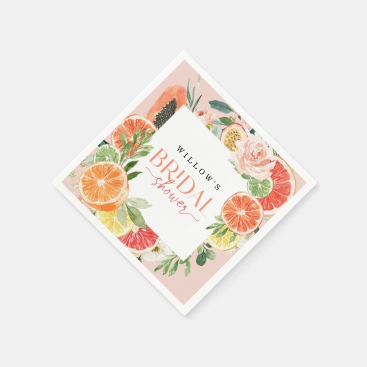 Serviette En Papier Serviette de douche de mariage Tropical Citrus (Coin)