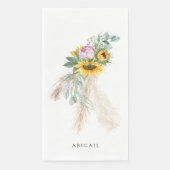 Serviette En Papier Serviette de douche personnalisée tournesols Boho (Devant)