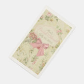 Serviette En Papier Serviette de douche pour invités de mariage floral (Coin)