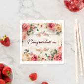 Serviette En Papier Serviette de félicitations de mariage (En situation)