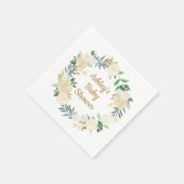 Serviette En Papier Serviette de fête bohème d'automne Gold & White Ba (Coin)