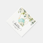 Serviette En Papier Serviette de fête de thé de mariage - Bleu | SUR M (Coin)