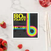 Serviette En Papier serviette de la fête des années 80 (En situation)
