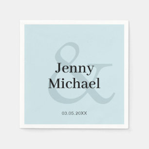 Serviette En Papier Serviette de mariage bleu clair