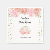 Serviette En Papier Serviette de mariage citrouille florale (Devant)