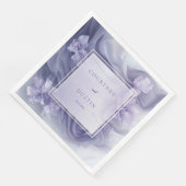 Serviette En Papier Serviette de Mariage floral souple Lavender Sheikh (Coin)