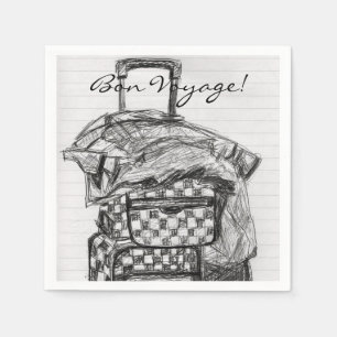 Serviette En Papier Serviette de papier de bagage de voyage de fève