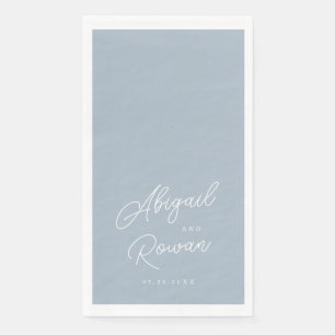 Serviette En Papier Serviette de papier de style minimal moderne bleu