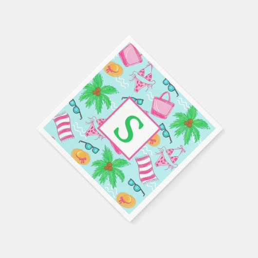Serviette En Papier Serviette de plage préppy Monogram serviette de pl (Coin)