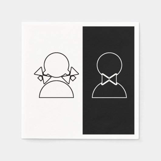 Serviette En Papier Serviette de repas de mariage (Devant)