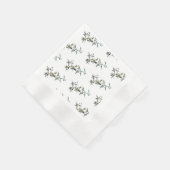 Serviette En Papier Serviette de rôle avec aquarelle de branche (Coin)