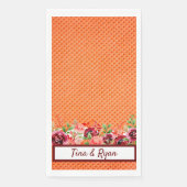 Serviette En Papier Serviette de toilette élégante florale personnalis (Devant)