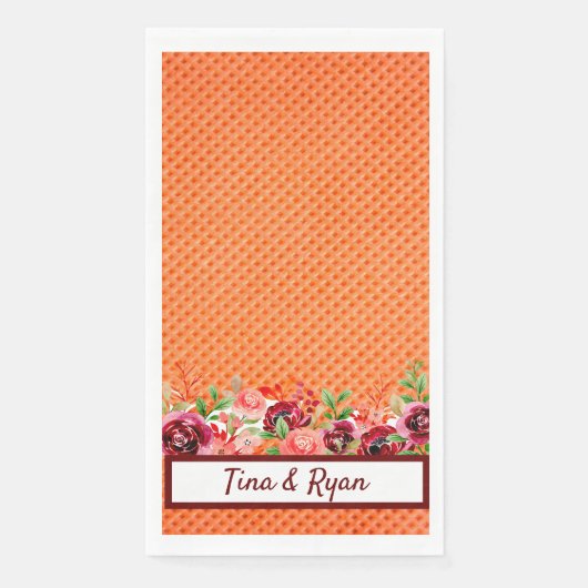 Serviette En Papier Serviette de toilette personnalisée pour mariage a (Devant)