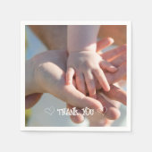 Serviette En Papier Serviette de typographie de photo personnalisée (Devant)