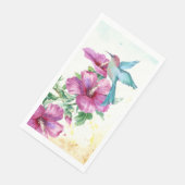Serviette En Papier Serviette d'hôte en papier d'aquarelle de colibri  (Coin)