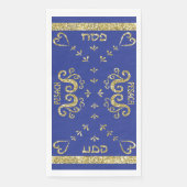 Serviette En Papier Serviette d'hôte Pâques serviettes Bleu Or (Devant)