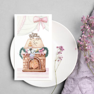 Serviette En Papier Serviette d'hôte Pink Pastel Nutcracker