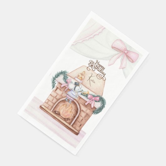 Serviette En Papier Serviette d'hôte Pink Pastel Nutcracker (Coin)