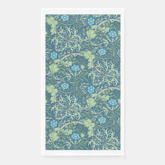 SERVIETTE EN PAPIER SERVIETTE D'HÔTE : WILLIAM MORRIS : ALGUES (Devant)