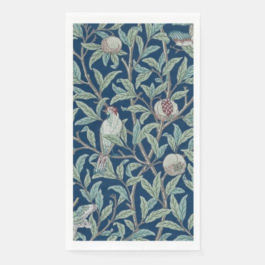 SERVIETTE EN PAPIER SERVIETTE D'HÔTE : WILLIAM MORRIS : POMEGRANATES & (Devant)