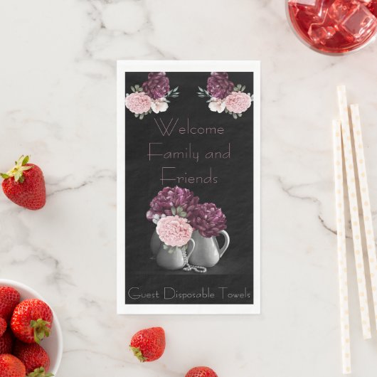 Serviette En Papier Serviette d'hôtes jetable Peony Welcome Fam & Frnd (En situation)
