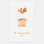 Serviette En Papier Serviette d'invité Thanksgiving personnalisable. (Devant)