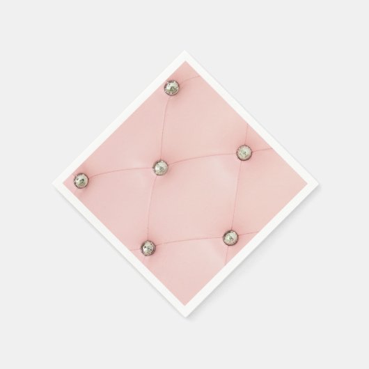 Serviette En Papier Serviette en cuir verni rose Diamond Bling (Coin)