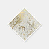 Serviette En Papier serviette en marbre blanc et or (Coin)