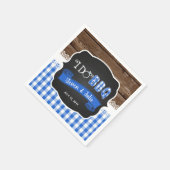 Serviette En Papier Serviette 'I Do BBQ' - Bleue (Coin)