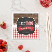 Serviette En Papier Serviette 'I Do BBQ' - Rouge (En situation)