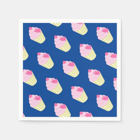 Serviette En Papier Serviette/illusima Bleu foncé (Devant)