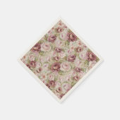 Serviette En Papier Serviette Mer de roses (Coin)