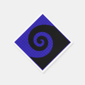 Serviette En Papier Serviette Motif bleu et noir (Coin)