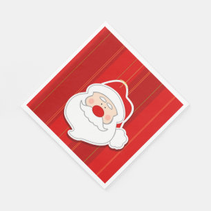Serviette En Papier Serviette/père noël standard blancs de Noël