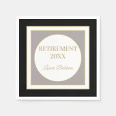 Serviette En Papier Serviette personnalisée pour la retraite (Devant)