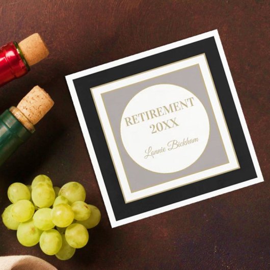 Serviette En Papier Serviette personnalisée pour la retraite