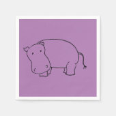 Serviette En Papier serviette pourpre hippo (Devant)