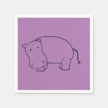 serviette pourpre hippo