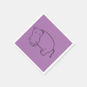 Serviette En Papier serviette pourpre hippo (Coin)